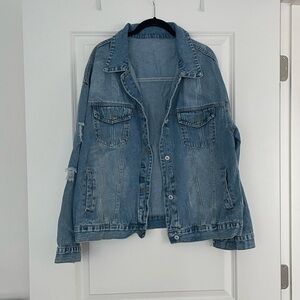 Oversized women’s denim jacket